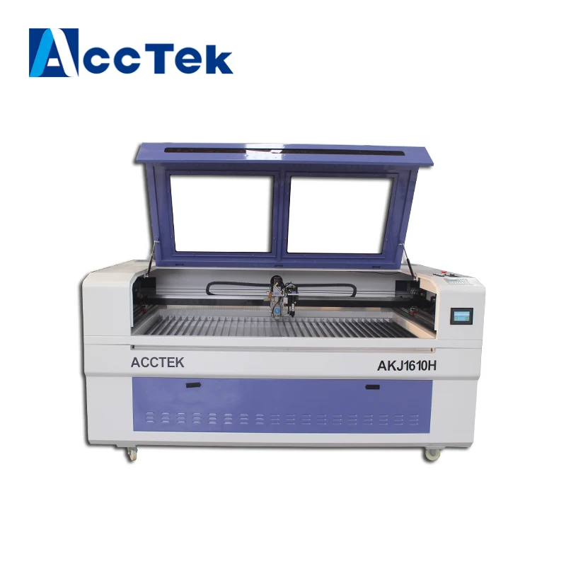 130w carbon steel laser cutter price cnc acrylic engraving machine co2 laser cutter AKJ1610H 2