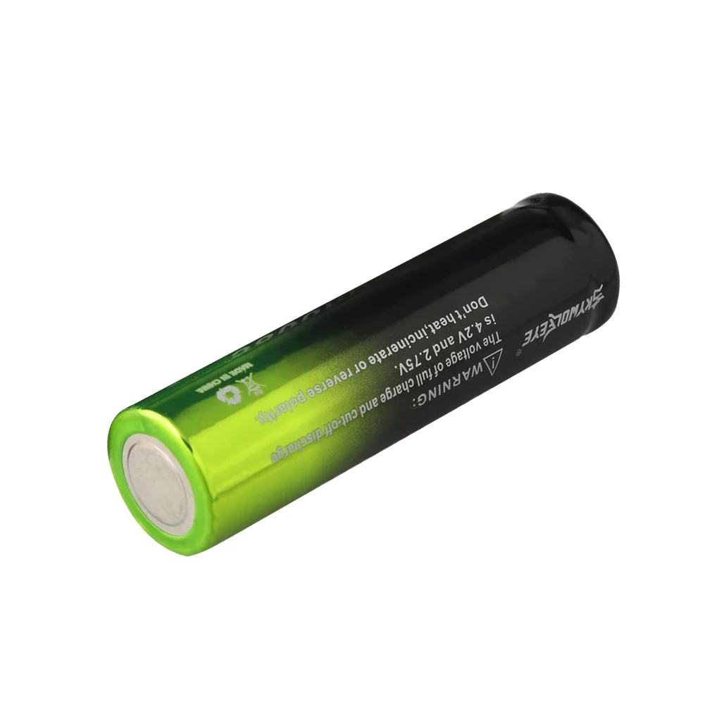 1/2/4/6 шт. SKYWOLFEYE 18650 Батарея 3,7 V 5800 мА/ч, литий зарядки Перезаряжаемые батарейки литий-ионный аккумулятор для фонарика зеленый+ черный