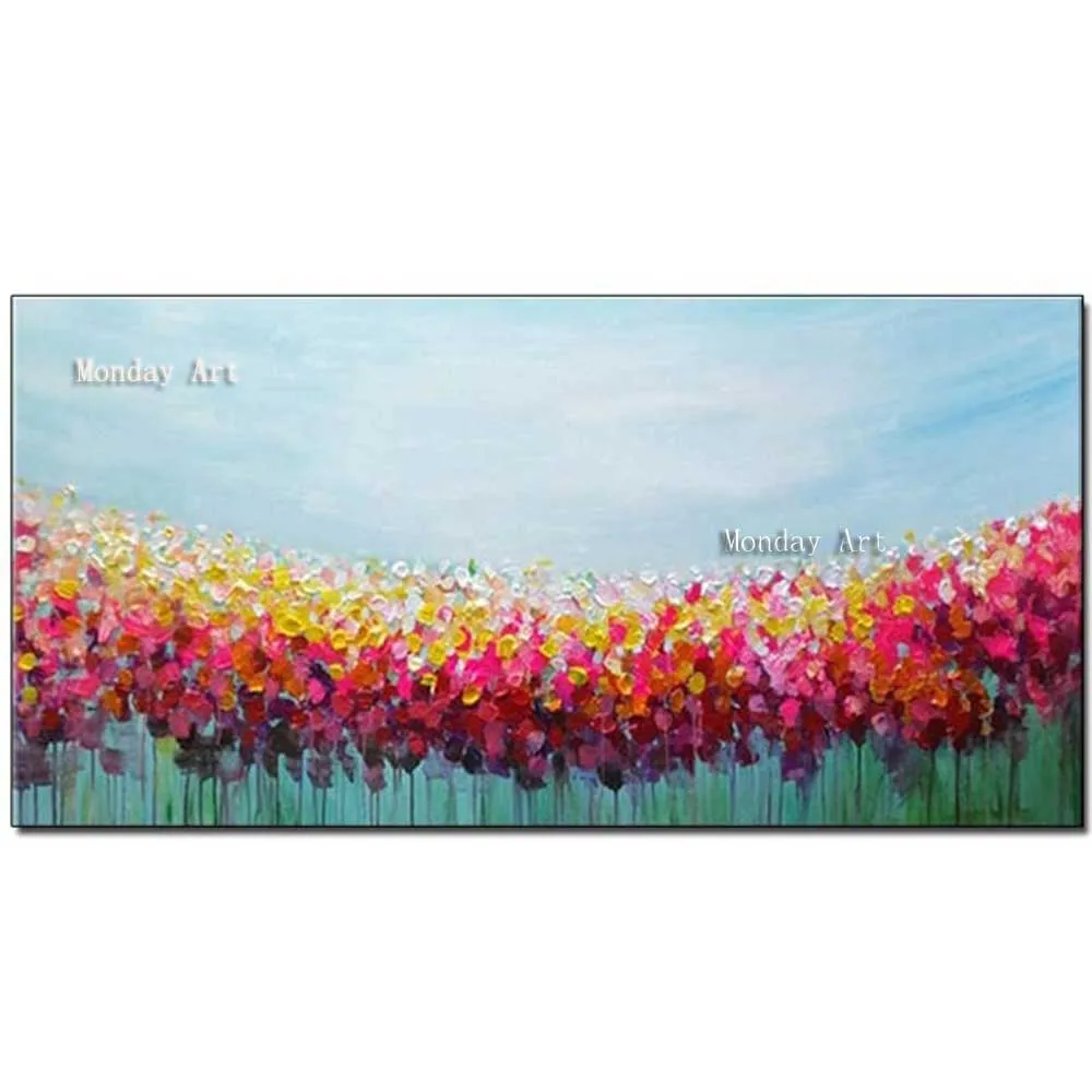 

flower painting Hand Painted Flower Oil Painting paintings on the wall Picture Cuadros Wall Artwork Home Decor For Living Room