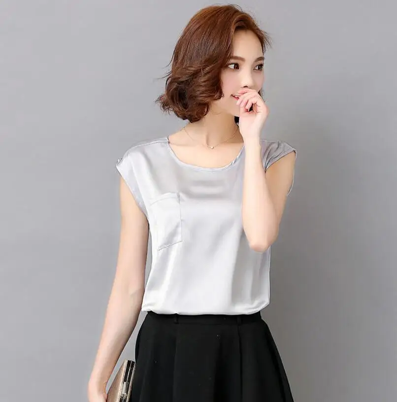 M-4xl Plus Size Slim Silk Velour Women Blouse Summer Fashion O-neck Solid Pockets Shirt Women Tops Casual Sexy Camisa Feminina M-4xl Plus Size Slim Silk Velour Women Blouse Summer Fashion O-neck Solid Pockets Shirt Women Tops Casual Sexy Camisa Feminina