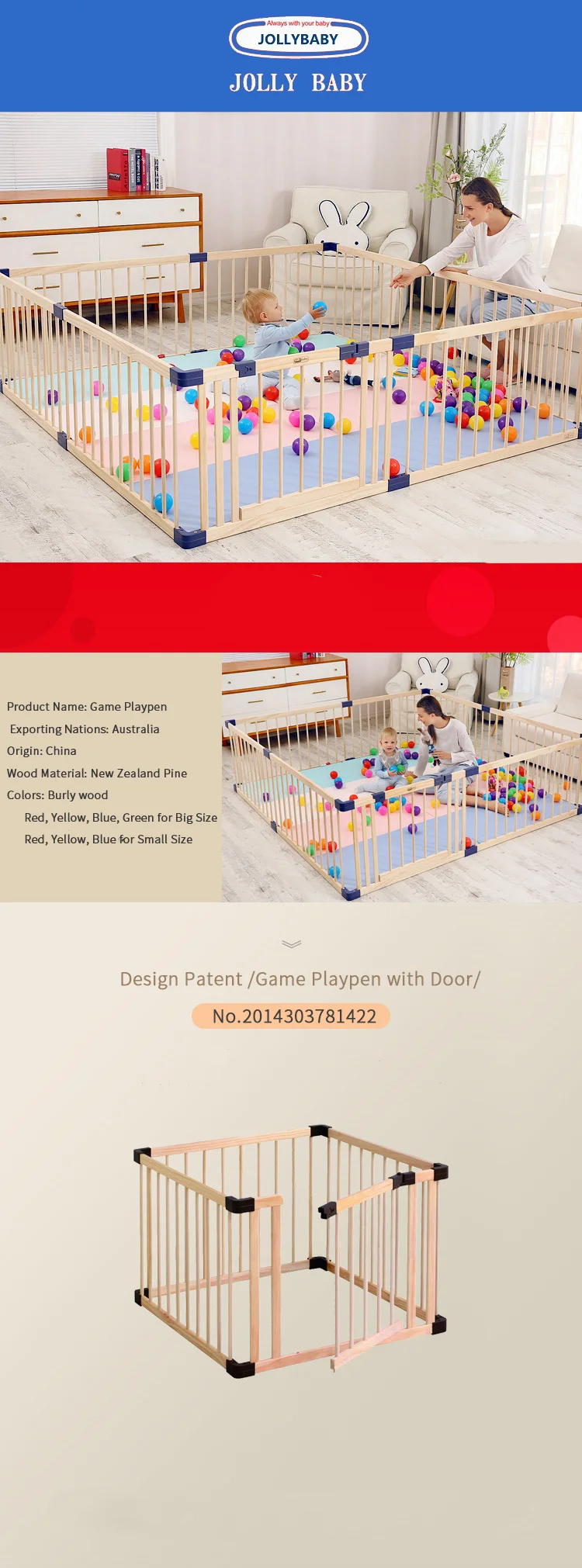 jolly wooden playpen