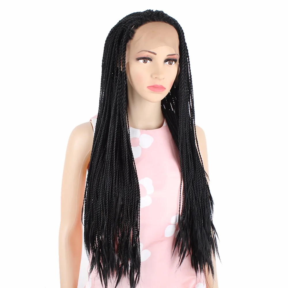 Buy Xtrend synthetic lace front braid wig black grey