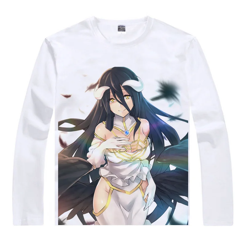 Аниме рубашка Overlord футболки мульти стиль с длинным рукавом Momonga Ainz Ooal платье Albedo