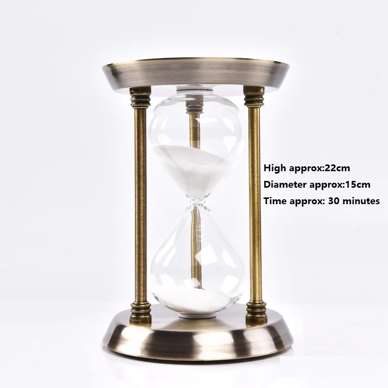 Creative metal Colorful Hourglass Sandglass Sand Clock Timers Wooden Frame Creative Gift Modern Home Decorations Ornaments