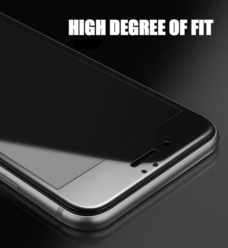 TOMKAS Screen Protector For iPhone 6 6S Plus Glass Tempered 5D Full Cover Film Glass For iPhone 7 8 Plus X Tempered Glass