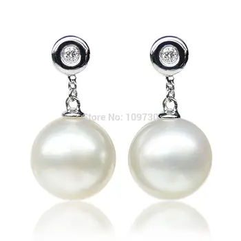 

ry00237 TOP QUALITY!ROUND WHITE 8.5-9MM JAPANESE AKOYA PEARL 18K 750 GOLD EARRINGS!STUD