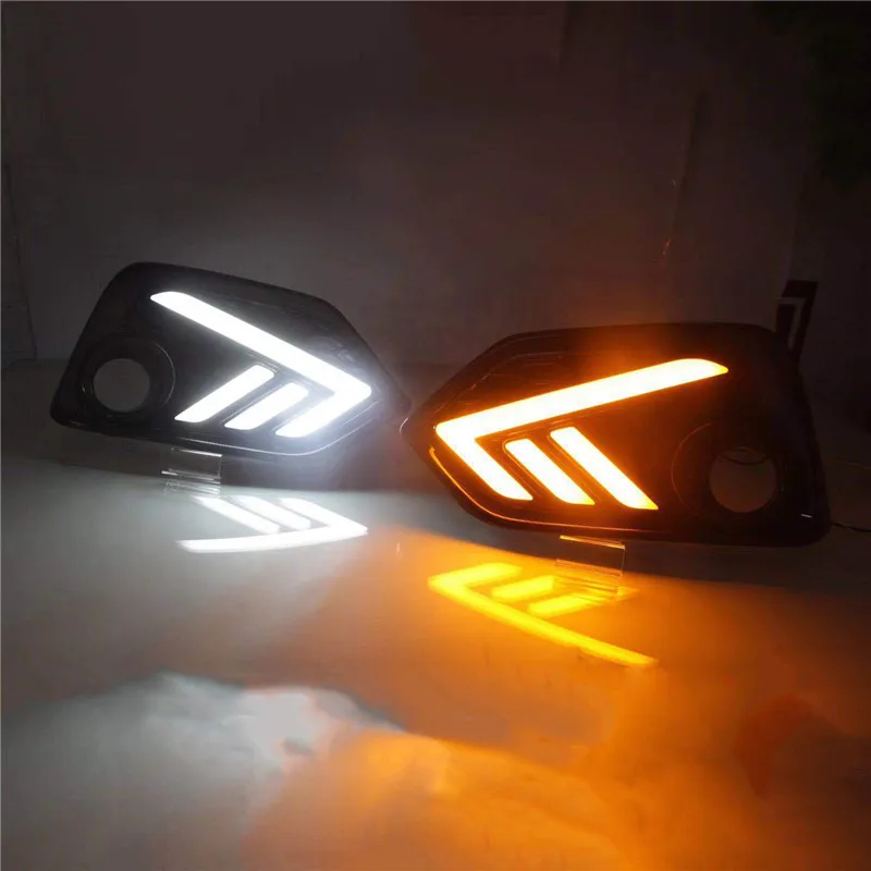 

For Honda CIVIC hatchback 2016 2017 2018 2019 Daytime Running Light LED DRL fog lamp Driving lights Yellow Turn Signal Lamp