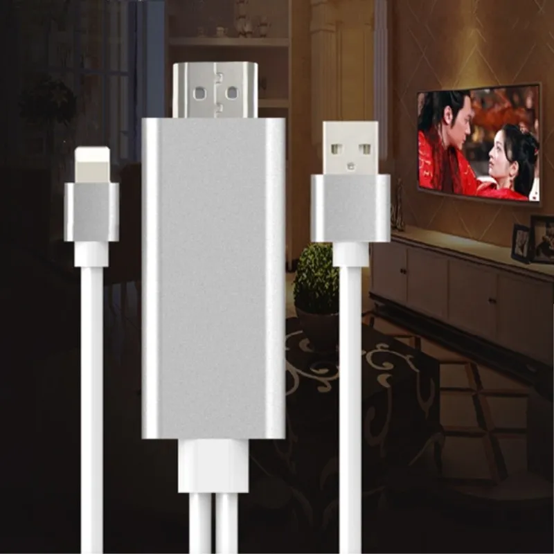HDMI Cable HDTV TV Digital AV Adapter USB HDMI 1080P Converter Cable for Apple tv for iPad Air 2 iPhone 8 7 Plus Ios 8.0 + HDMI Cable HDTV TV Digital AV Adapter USB HDMI 1080P Converter Cable for Apple tv for iPad Air 2 iPhone 8 7 Plus Ios 8.0 +
