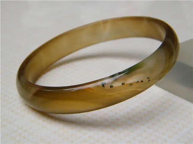 

100% NATURAL CERTIFICATION GRADE BEAUTIFUL BROWN GREEN onyx stone BRACELET 68MM
