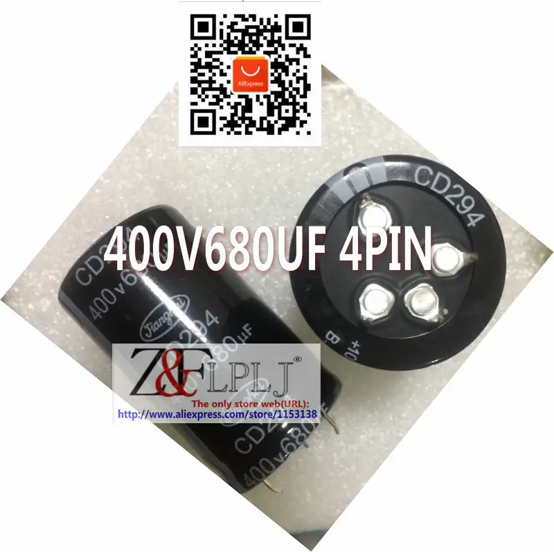 

Electrolytic capacitor CD294 400V 680uF 680uF 400V 680UF400V / 4PIN D35L60 New Original 2PCS/lot