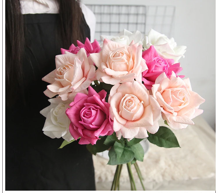 JAROWN увлажняющая Роза из латекса, настоящее прикосновение, искусственный цветок, украшение дома, Флорес, свадебный цветок на стену, сделай сам, искусственный цветок, Декор