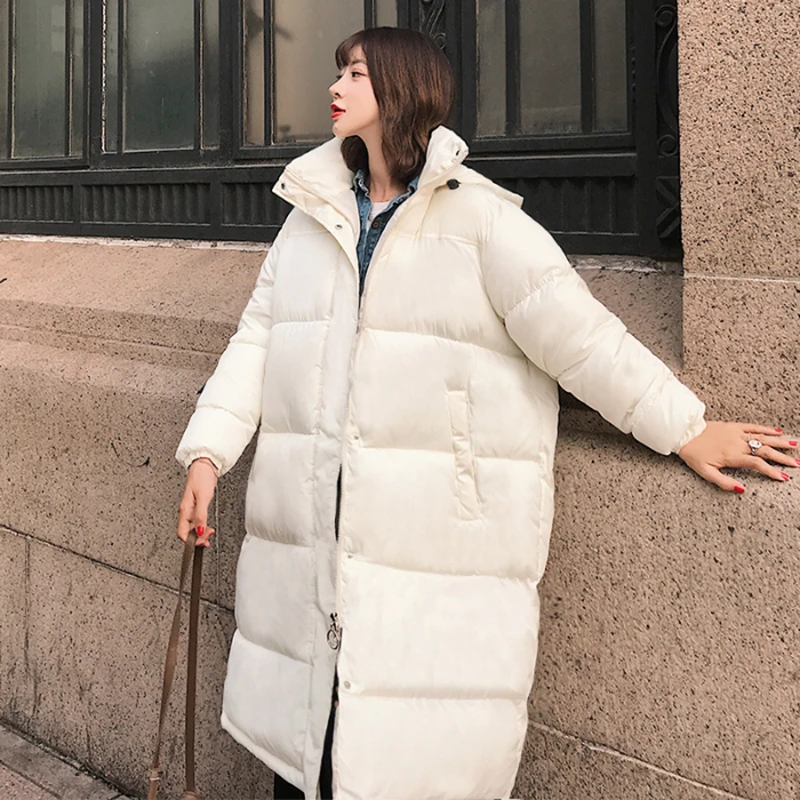 pantalla perdí mi camino recomendar Nuevo 2018 moda invierno cálido impreso chaquetas femeninas delgadas  gruesas chaquetas de invierno mujeres encapuchado abajo abrigo largo  prendas de vestir exteriores|Parkas| - AliExpress