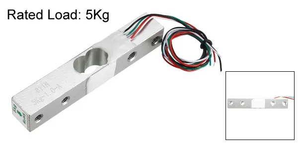 C 5Kg Uxcell 0,1/1/5/10/для детей до 20 кг по самой низкой цене, взвешивание тензодатчик электронные весы проводной тензодатчик весом Сенсор Серебряный тон Алюминий сплава 1 шт - Объем: C 5Kg