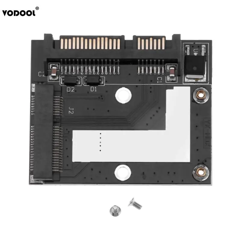 Mini tarjeta de adaptador Convertidor para mSATA Mini PCI-E SSD a 2,5 pulgadas SATA 6,0 Gbps Puerto 57X46mm añadir en la tarjeta