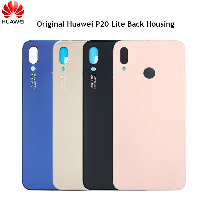 

Original Huawei P20 Lite Glass Back Housing Case Battery Cover For Huawei Nova 3e Rear Door Replacement Case Glossy Repair Parts