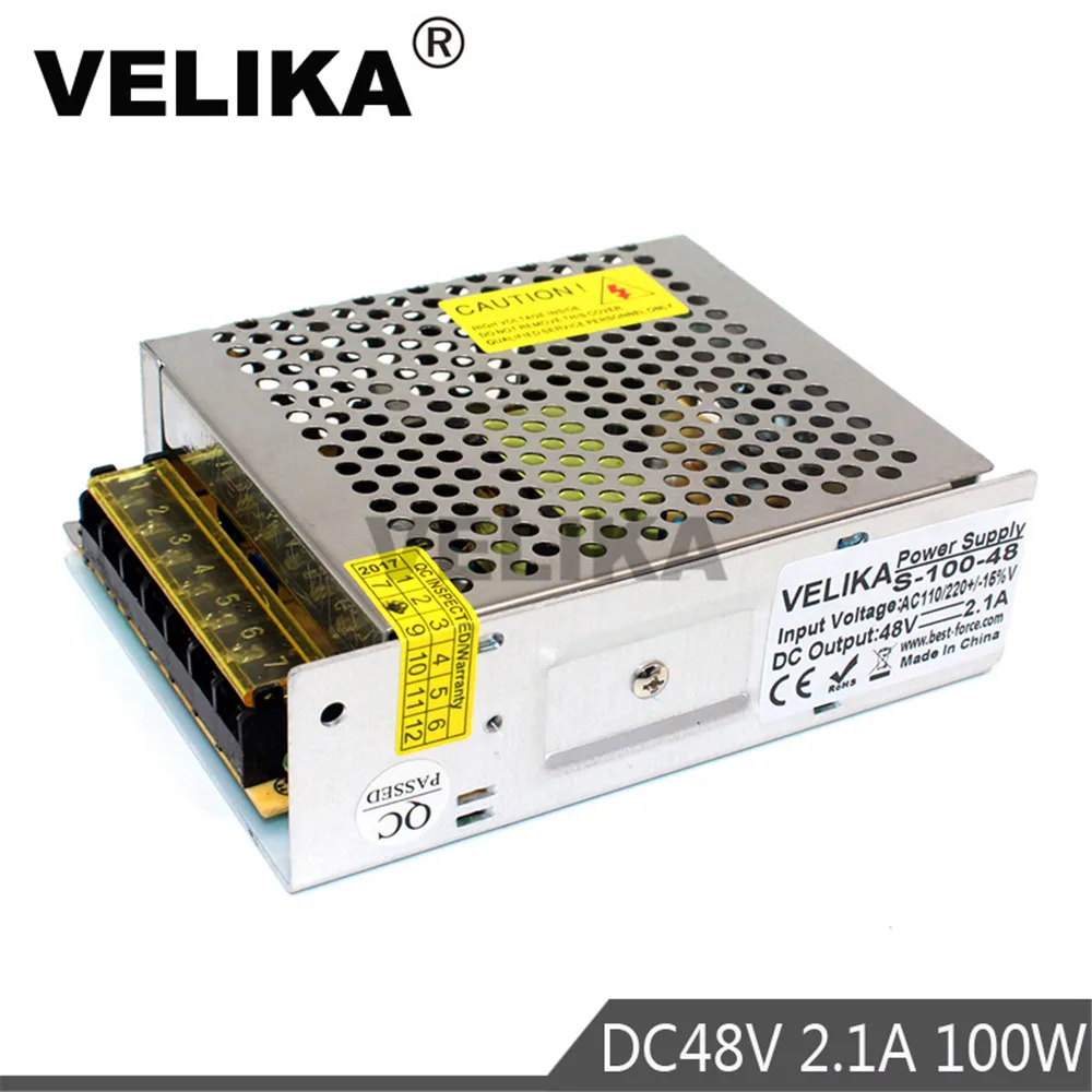 48 V 2.1A 100 W импульсный источник питания драйвер импульсные стабилизаторы напряжения для Светодиодный свет чпу шаговый двигатель