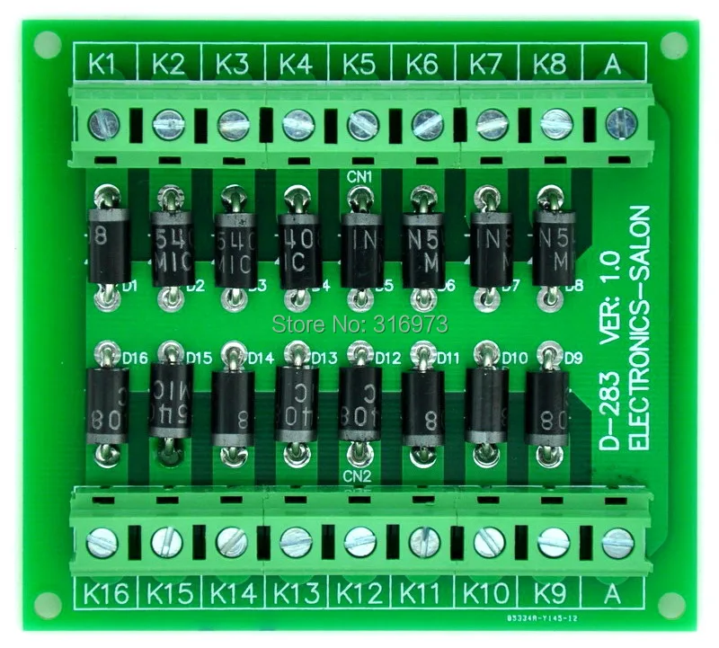 3 Amp 1000 V общий анод 16 диодный сетевой модуль, 1N5408