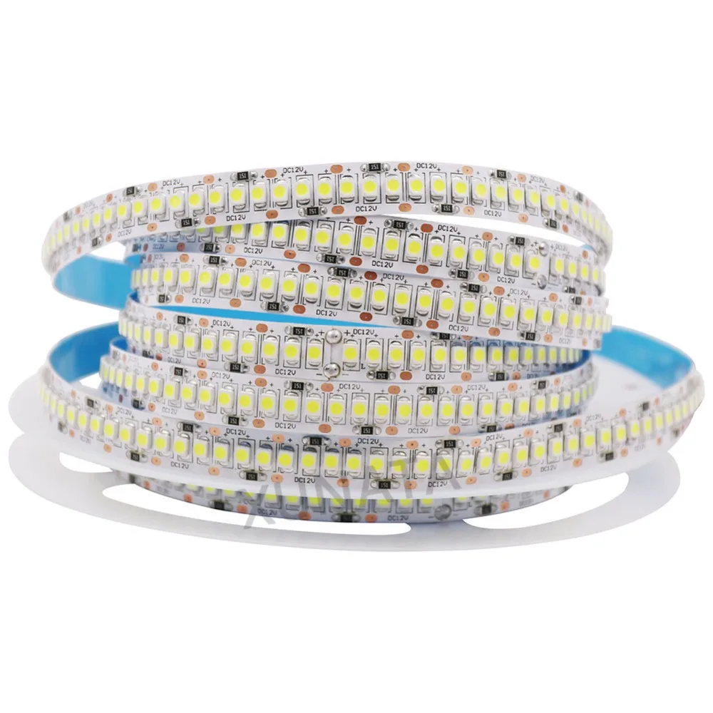 Светодиодная лента 2835 SMD 240 светодиодный s/m 5 м 300/600/1200 светодиодный s DC12V высокий яркий гибкий светодиодный ленточный светильник теплый белый/холодный белый