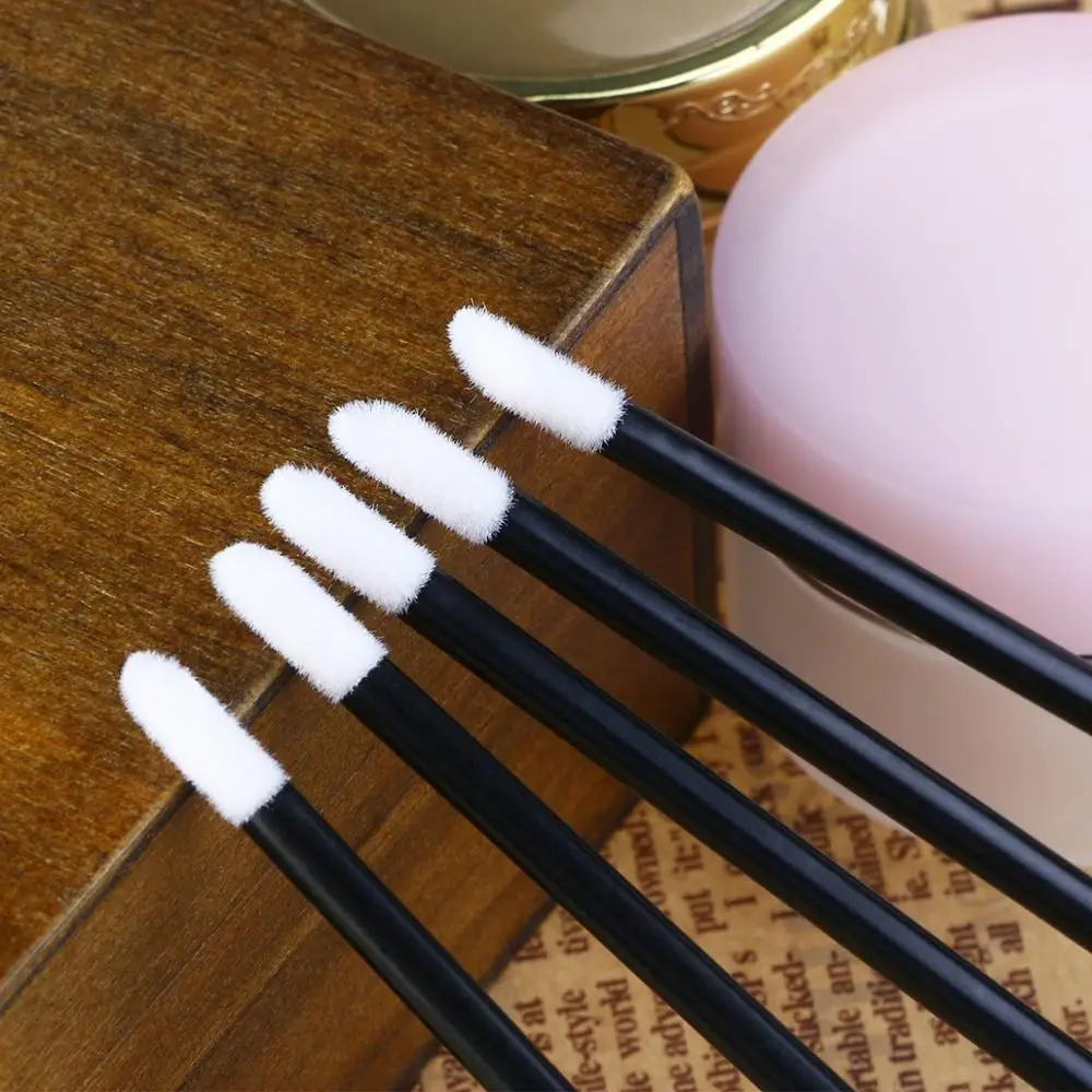 500pcs Pack Disposable Makeup Brush Lip Brush Lipstick Gloss Mascara Wands Cleaning Eyelash Cosmetic Brush Applicators 4