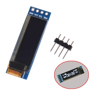 

1PCS 0.91 Inch 128x32 IIC I2C White / Blue OLED LCD Display DIY Module SSD1306 Driver IC DC 3.3V 5V For Arduino