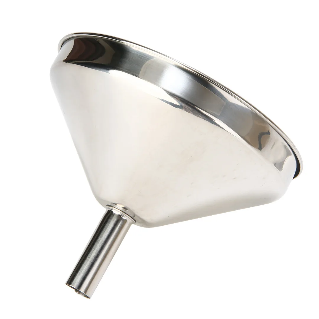 15/13/11cm Stainless Steel Funnel Detachable Wide Mouth Oil Funnel with Strainer Kitchen Filter Experiment Tool