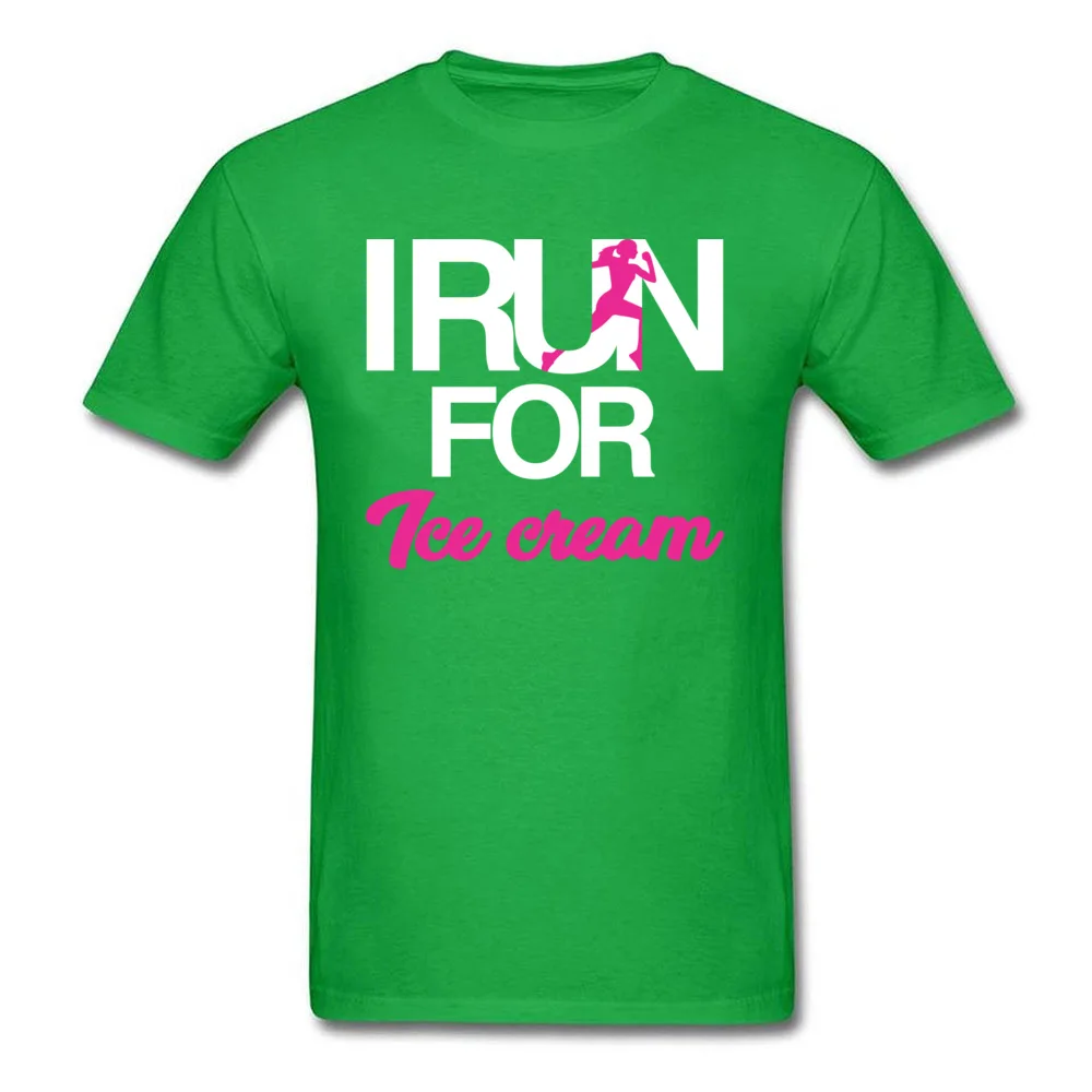 I Run for Ice Cream Shirt - Fitness Tee Running Shirt Gym_green