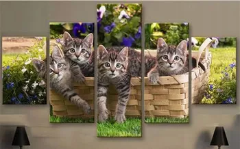 

Needlework Diy Diamond Painting Cross Stitch four cats full Square drill Rhinestone Diamond Embroidery Patchwork Mosaic Kit 5pcs