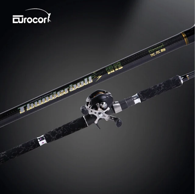 Cheap lures rod black torpedo strong suit pole fishing rod superhard carbon ultralight water drop reel + casting handle