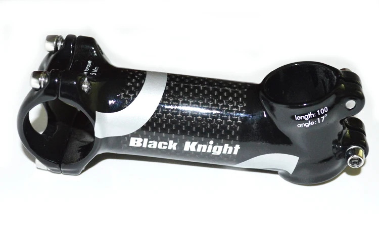 Черный рыцарь ультра-легкий сплав и углеродный дорожный велосипед детали для велосипеда велосипедный руль для велосипеда 60-120 мм угол 17 или 6 - Цвет: Белый