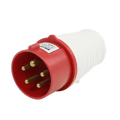 DHL/EMS БЕСПЛАТНО DHL/EMS 10 * AC 380-415 В 32А IP44 5 P + E IEC309-1 Промышленные Plug Conector Красный Белый-A2