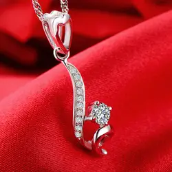 Твердые 18 K Gold 0.16ct природных алмазов подвеска Цепочки и ожерелья для Для женщин-Бесплатная DHL доставка