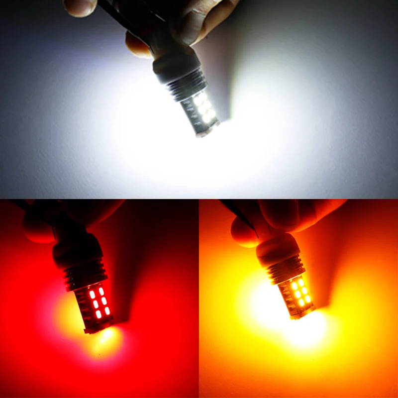 RXZ 2 шт. T20 W21/5 Вт 7443 7440 W21W 2835 15SMD 7444NA светодиодный для указатели поворота задние стоп-сигналы CAN-BUS AC/DC 12V без ошибок