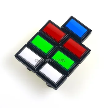 

Arcade DIY Kits Parts 5V 7pcs 50*33mm LED Illuminated Arcade Push Button For MAME Multicade Raspberry PI 2 Retropie Project Game