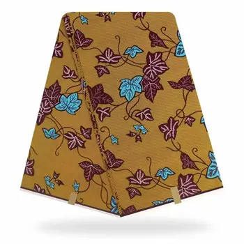 

Brown Veritable Dutch Wax 100% Cotton Printed Ankara African Fabric 6 Yards 2019 New DF-95