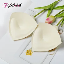 3 пар/лот, женские подушечки, тонкие подушечки для бюстгальтера из губчатой пены, подушечки для бюстгальтера, чашечки для груди, вкладыши для бикини, накладки на грудь, вкладыши для купальника