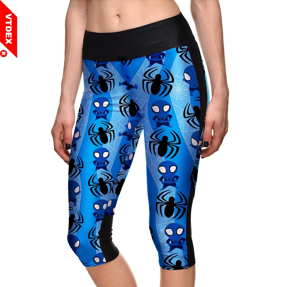 Blue Skinny Leggings Capris Women Funny 
