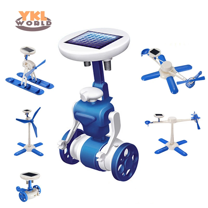 

6 in 1 III Solar Powered Robot Kit DIY Car / Windmill / Plane / Helicopter / Airboat Model Toy for Kids Educational Toys (S0