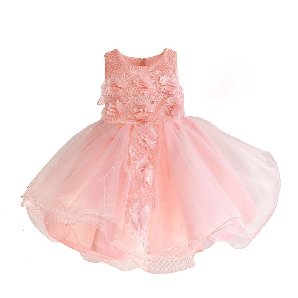 Платье с цветочным узором для девочек Детские платья принцессы для свадебной вечеринки детское вечернее платье с бисером, официальная одежда для маленьких девочек Размеры от 1 до 6 лет