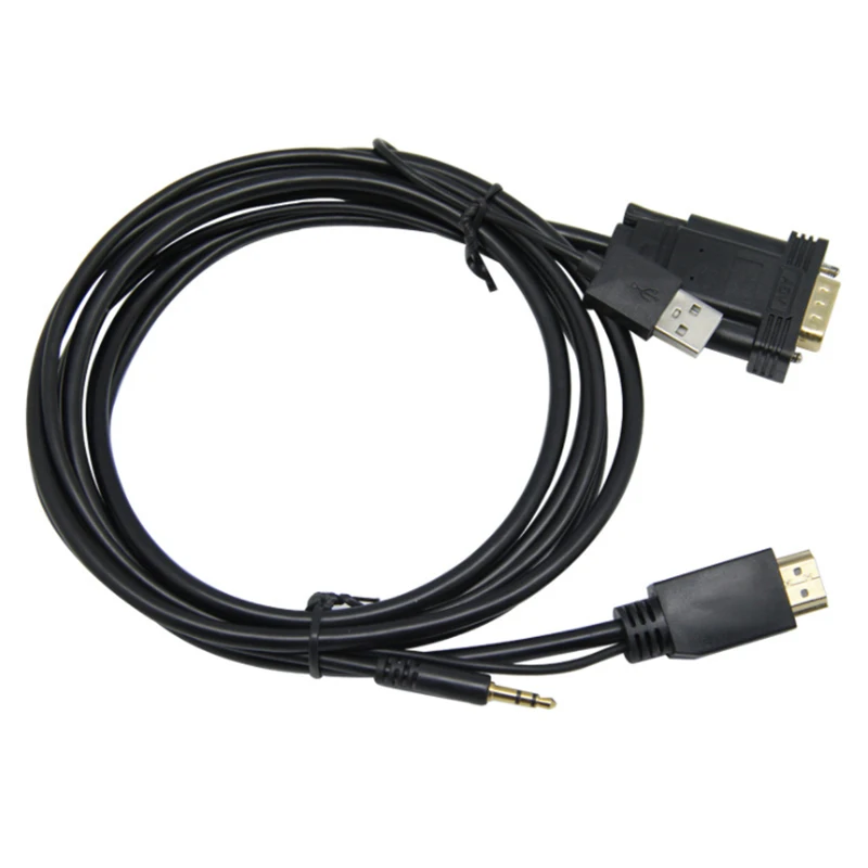 Позолоченные разъемы HDMI переходник папа VGA кабель Папа для ноутбук с проектором