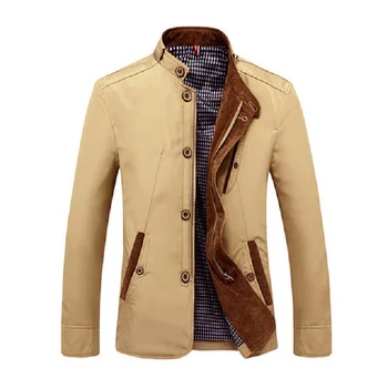 

Hot Sale New Fashion Brand New Arrival Spring Autumn Men Casual Jacket Business Stand Collar Outwear Men Coat Size L-4XL