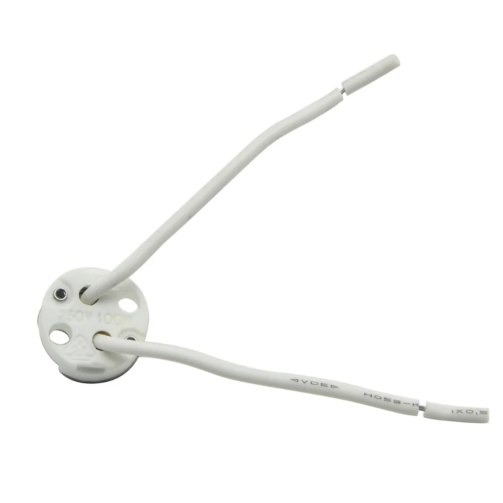 MR16 GU5.3 G5.3 GU10 держатель лампы с проводным коннектором галогеновые CFL светодиодный