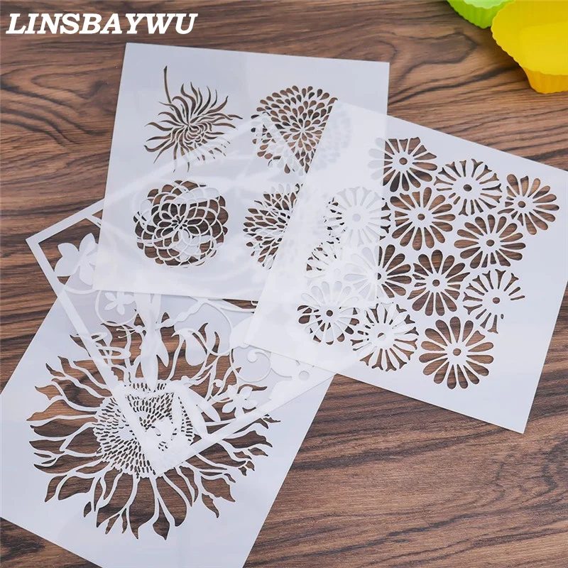 

1PC Reusable Stencil Spray Pattern Painting Art DIY Home Decor Scrapbooking Album Craft Cake Candy Hollow Template