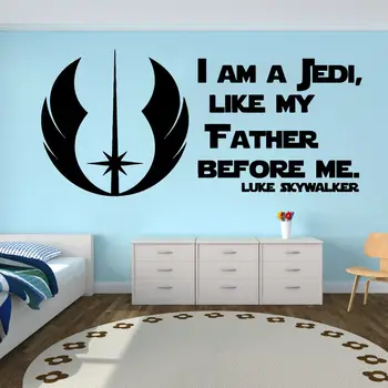 

Wall Decals Quote I Am A Jedi Vinyl Sticker Star Wars Home Decor Nursery