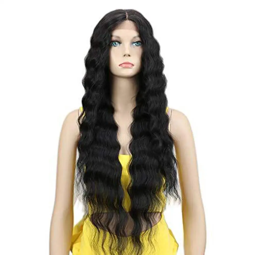 

26inch Long Curly Hair Front Lace Wig Set European And American Style Natural Body Wave Lace Frontal 130% Density Wig For Women