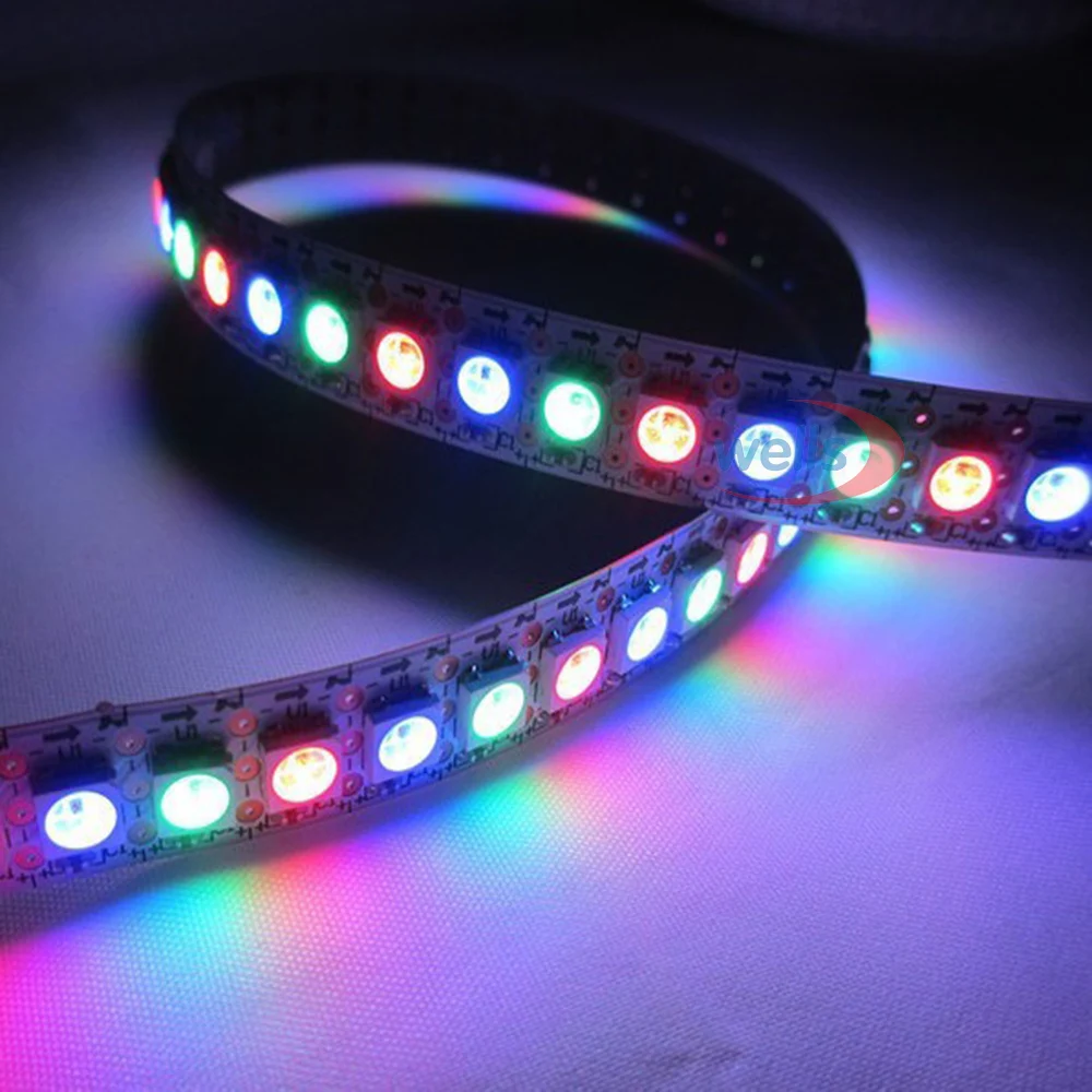 Светодиодная лента WS2812B Dream Color 1 м 144 пикселей 5050 RGB SMD WS2811 IC WS2812 фонари для вспышки
