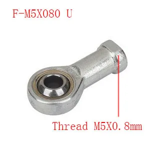 

Free shipping 2pcs F-M5X080U internal Female thread Fisheye rod end joint bearing,Universal joint;Thread M5X0.8mm