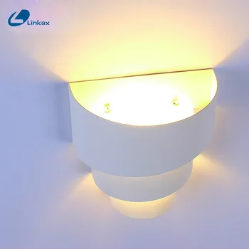 

Modern Fashion Indoor White Wall Lamps Bedroom Bedside Curved White Wall Sconce Lighting Lamp Living Room Hallway Wall Fixture