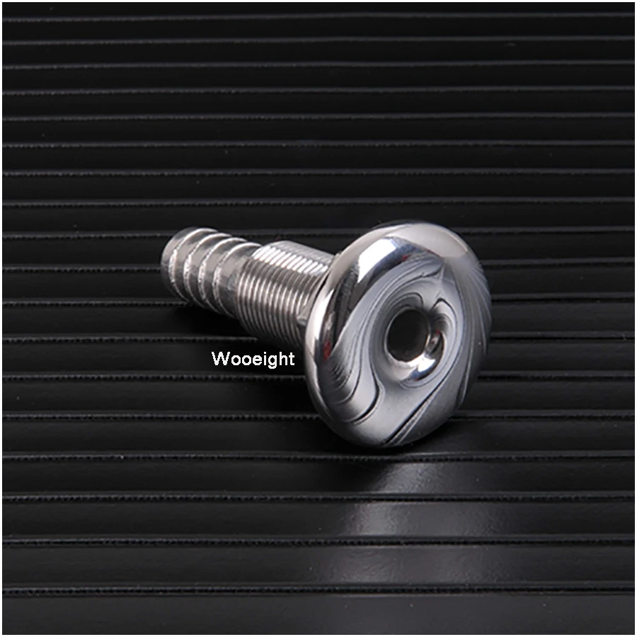 Boat Thru Hull Fitting Drain Hose Barb Marine 316 Stainless Steel Polishing