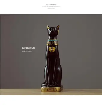 

countryside Retro Egypt Cat creamic bookends study villa example room Home Decoration maneki neko home decor craft porcelain
