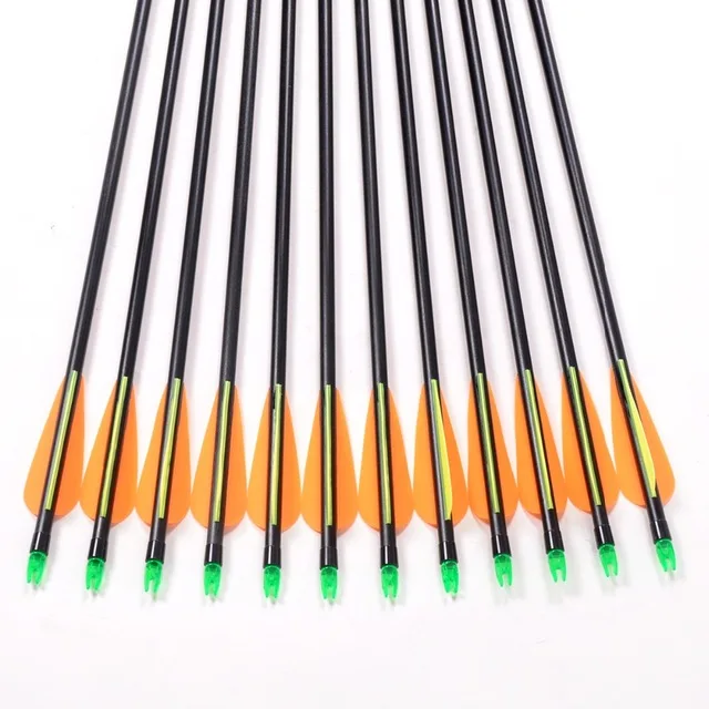 18 or 25Pcs/lot Fiberglass Arrows 80cm Archery Hunting Arrowhead Nock Proof Arrow Steel Point 30